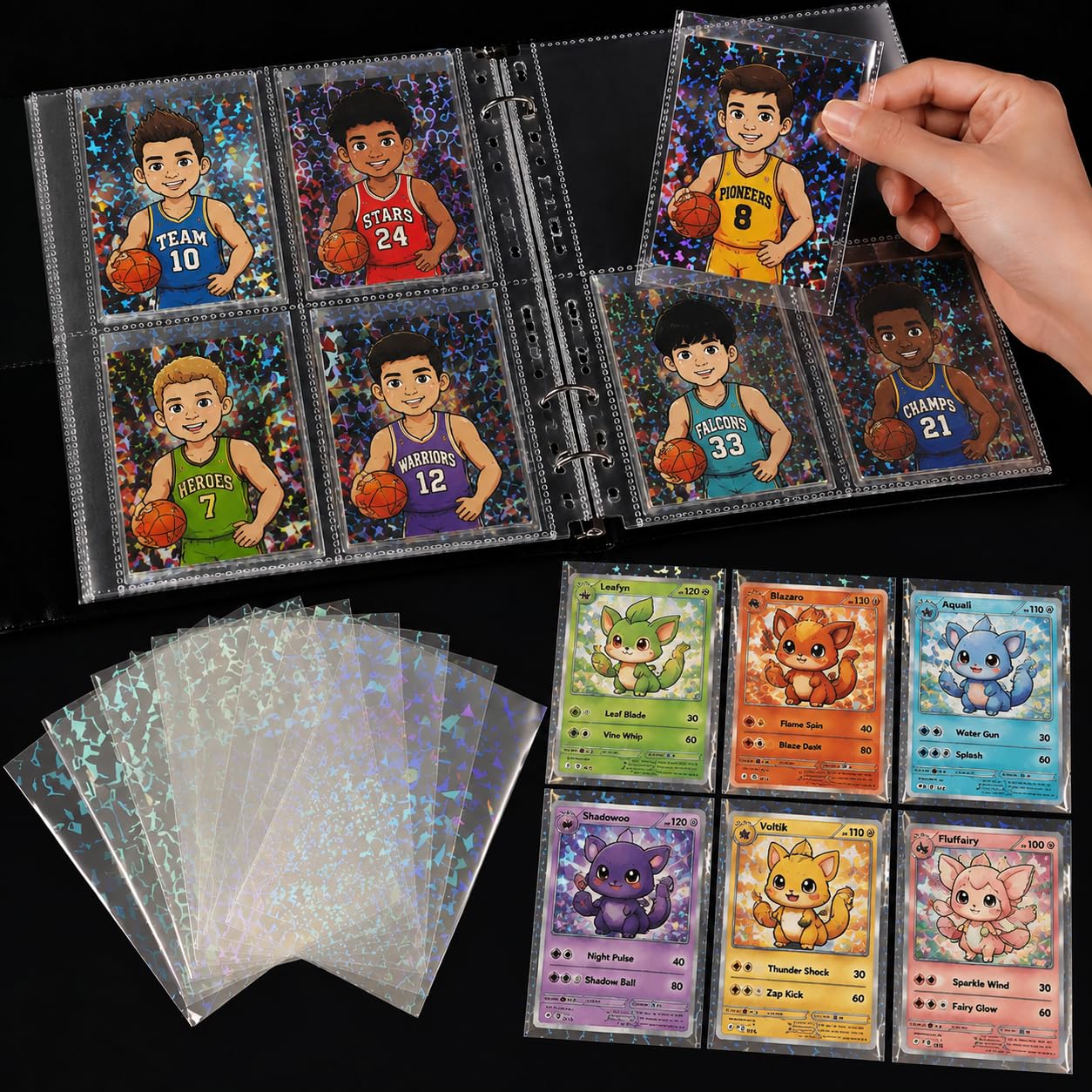 Amazon.com: Lora Rossie 300 Pcs Kpop Photocard Sleeves Laser